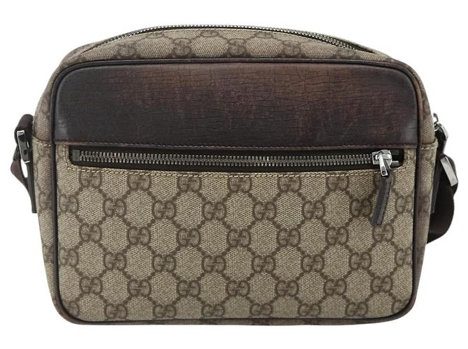 Borsa a Spalla GG Supreme in PVC Beige Argento di GUCCI 114291 Auth ep14204 - vista 13