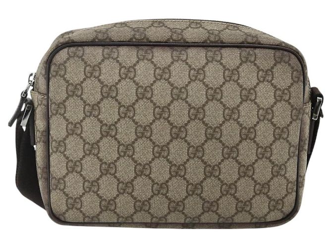 Borsa a Spalla GG Supreme in PVC Beige Argento di GUCCI 114291 Auth ep14204 - vista 2