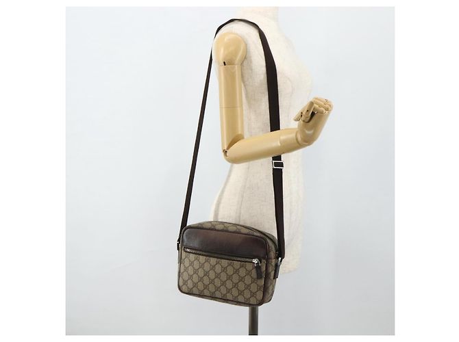 Borsa a Spalla GG Supreme in PVC Beige Argento di GUCCI 114291 Auth ep14204 - vista 24