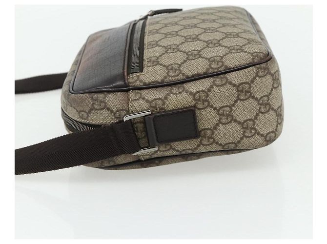 Borsa a Spalla GG Supreme in PVC Beige Argento di GUCCI 114291 Auth ep14204 - vista 3