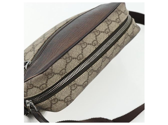 Borsa a Spalla GG Supreme in PVC Beige Argento di GUCCI 114291 Auth ep14204 - vista 6