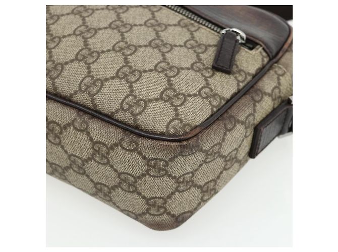 Borsa a Spalla GG Supreme in PVC Beige Argento di GUCCI 114291 Auth ep14204 - vista 8