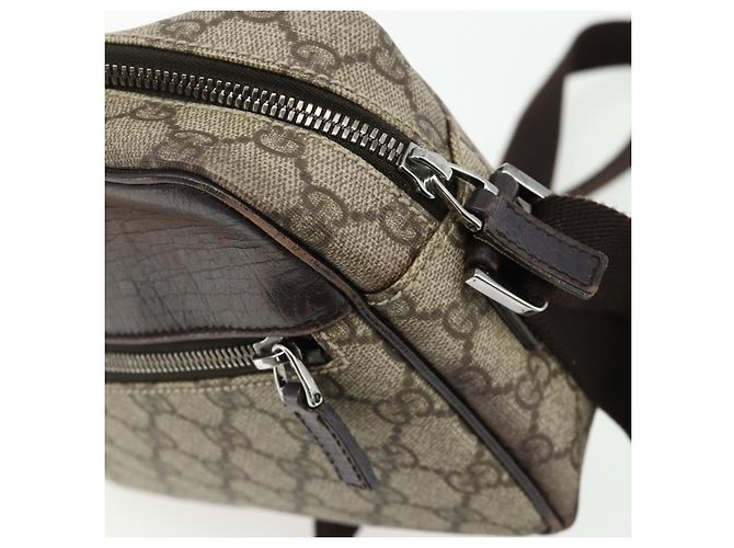 Borsa a Spalla GG Supreme in PVC Beige Argento di GUCCI 114291 Auth ep14204 - vista 9