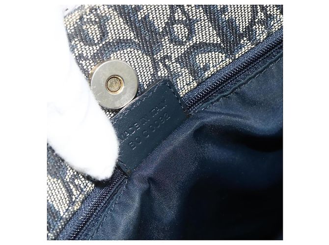 Christian Dior Trotter Canvas Tote Bag Navy Gold Auth 175856 - Ansicht 12