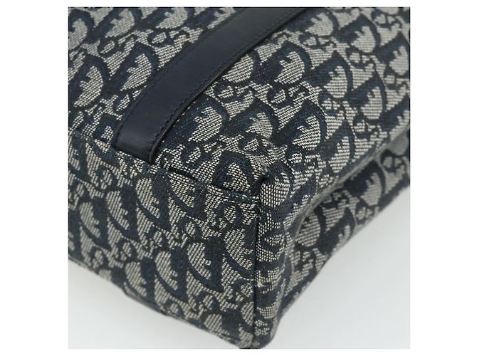 Christian Dior Trotter Canvas Tote Bag Navy Gold Auth 175856 - Ansicht 16