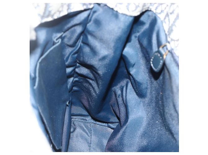 Christian Dior Trotter Canvas Tote Bag Navy Gold Auth 175856 - Ansicht 18