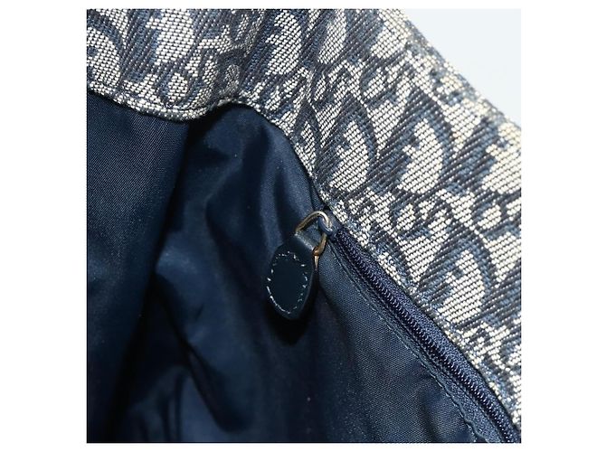 Christian Dior Trotter Canvas Tote Bag Navy Gold Auth 175856 - Ansicht 19
