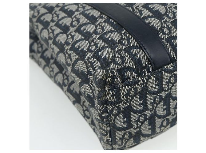 Christian Dior Trotter Canvas Tote Bag Navy Gold Auth 175856 - Ansicht 9