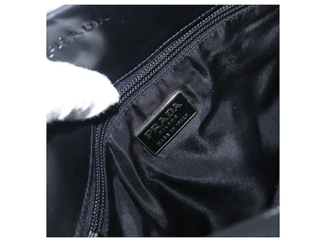 Borsa a Spalla PRADA Nylon Nera Argento Autentica 176642 Nero - vista 17
