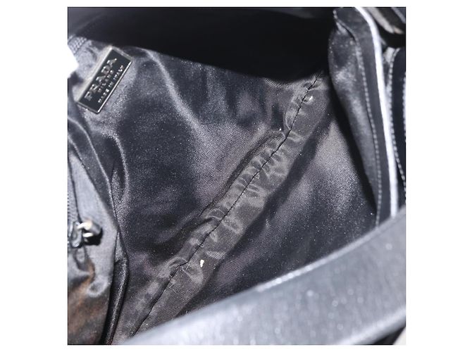 Borsa a Spalla PRADA Nylon Nera Argento Autentica 176642 Nero - vista 21