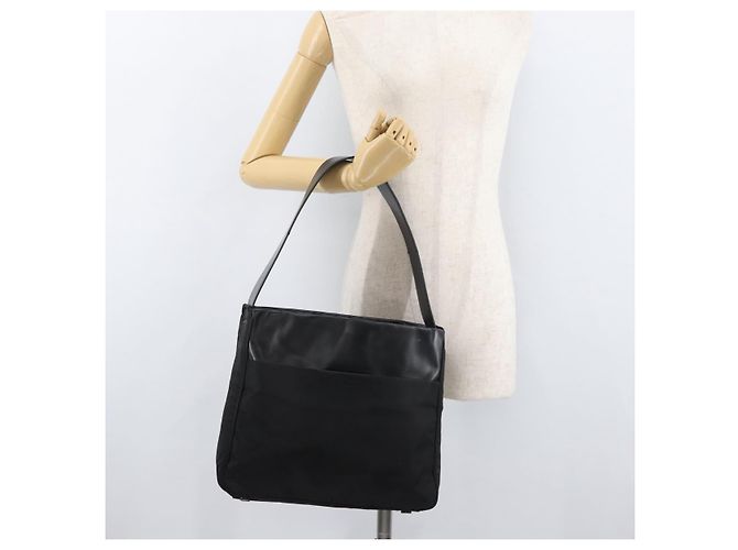 Borsa a Spalla PRADA Nylon Nera Argento Autentica 176642 Nero - vista 24