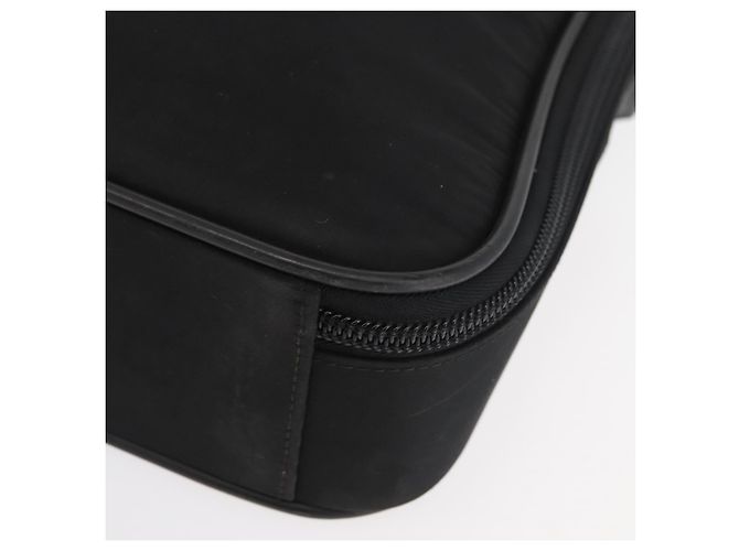 Borsa da lavoro PRADA in nylon nero e argento Auth ti3842 - vista 14