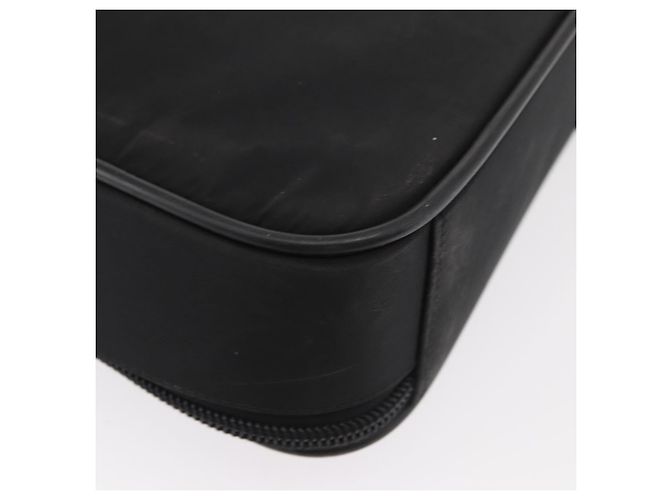 Borsa da lavoro PRADA in nylon nero e argento Auth ti3842 - vista 15