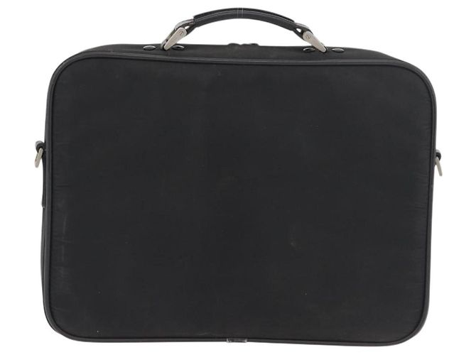 Borsa da lavoro PRADA in nylon nero e argento Auth ti3842 - vista 2