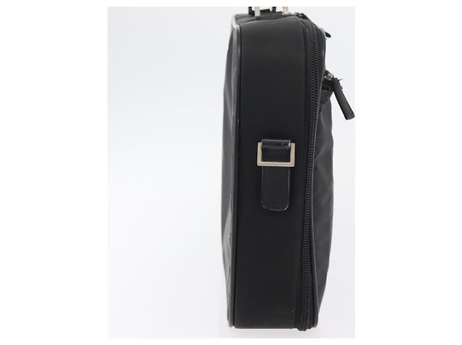 Borsa da lavoro PRADA in nylon nero e argento Auth ti3842 - vista 4