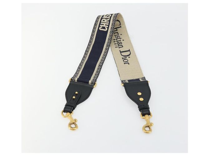 Cinghia a Spalla in Tela Christian Dior 36,6"" Blu Navy Auth ep14317 - vista 2