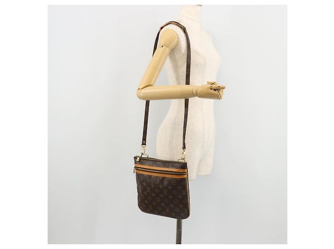 LOUIS VUITTON Pochette Bosphore Monogram Borsa a Spalla M40044 LV Auth 176820 Monogramma - vista 23