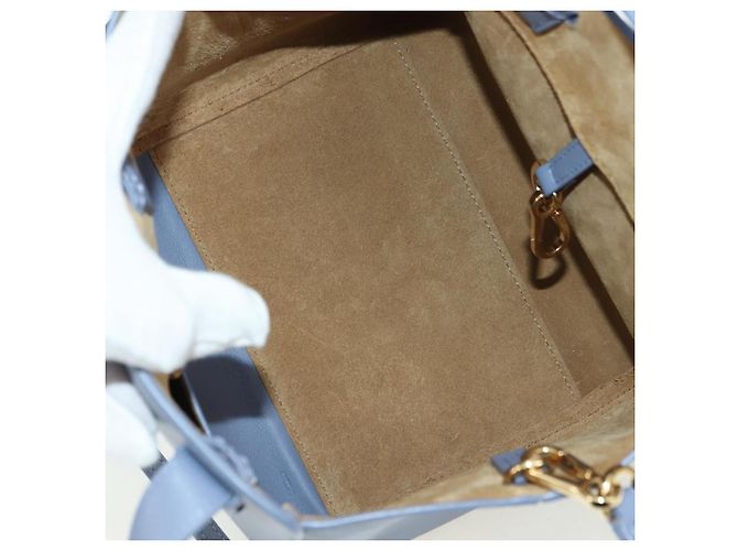 LOEWE ~ Ghibli Borsa Hammock Nuggets Markl 2way Azzurro Chiaro Auth 167241SM Blu chiaro - vista 10