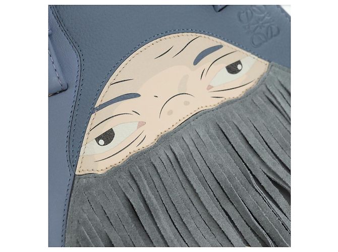 LOEWE ~ Ghibli Borsa Hammock Nuggets Markl 2way Azzurro Chiaro Auth 167241SM Blu chiaro - vista 20