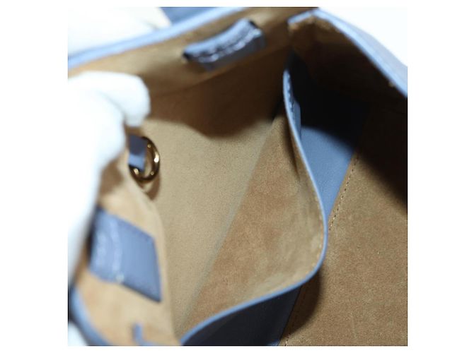 LOEWE ~ Ghibli Borsa Hammock Nuggets Markl 2way Azzurro Chiaro Auth 167241SM Blu chiaro - vista 26
