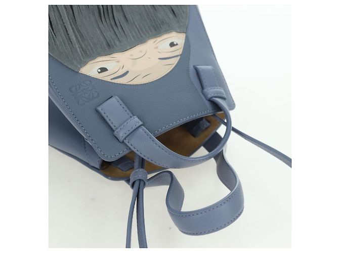 LOEWE ~ Ghibli Borsa Hammock Nuggets Markl 2way Azzurro Chiaro Auth 167241SM Blu chiaro - vista 6