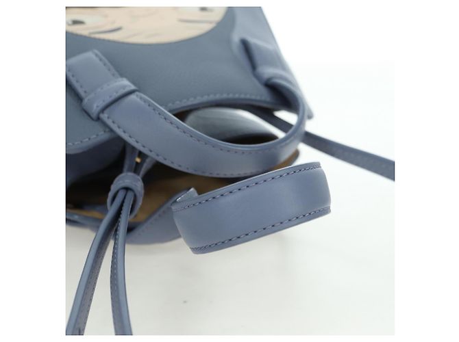 LOEWE ~ Ghibli Borsa Hammock Nuggets Markl 2way Azzurro Chiaro Auth 167241SM Blu chiaro - vista 7