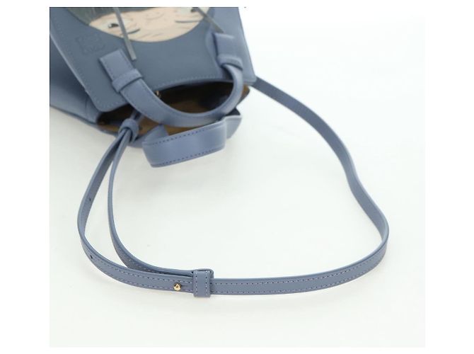 LOEWE ~ Ghibli Borsa Hammock Nuggets Markl 2way Azzurro Chiaro Auth 167241SM Blu chiaro - vista 8