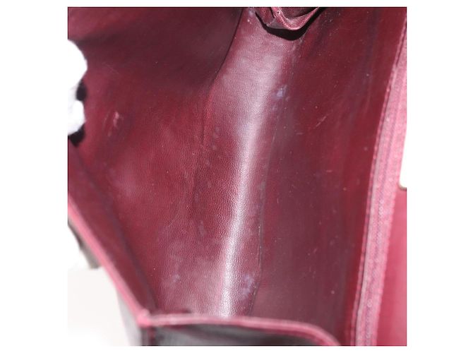 Borsa a Spalla in Pelle Bordeaux Valentino con Oro Auth bs34747 D'oro Bordò - vista 11
