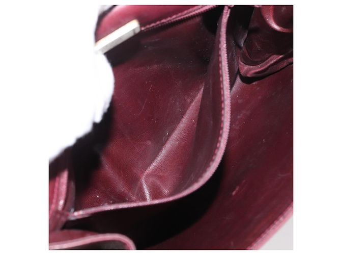 Borsa a Spalla in Pelle Bordeaux Valentino con Oro Auth bs34747 D'oro Bordò - vista 12