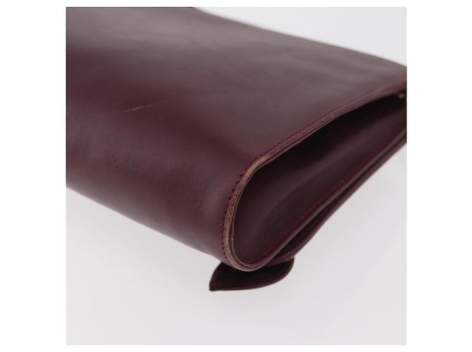 Borsa a Spalla in Pelle Bordeaux Valentino con Oro Auth bs34747 D'oro Bordò - vista 17