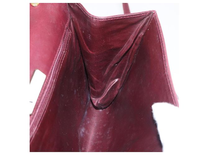 Borsa a Spalla in Pelle Bordeaux Valentino con Oro Auth bs34747 D'oro Bordò - vista 22