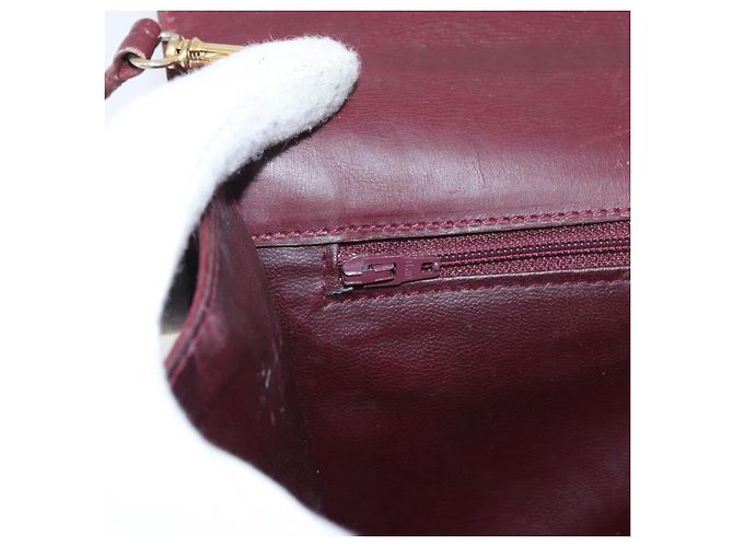 Borsa a Spalla in Pelle Bordeaux Valentino con Oro Auth bs34747 D'oro Bordò - vista 23