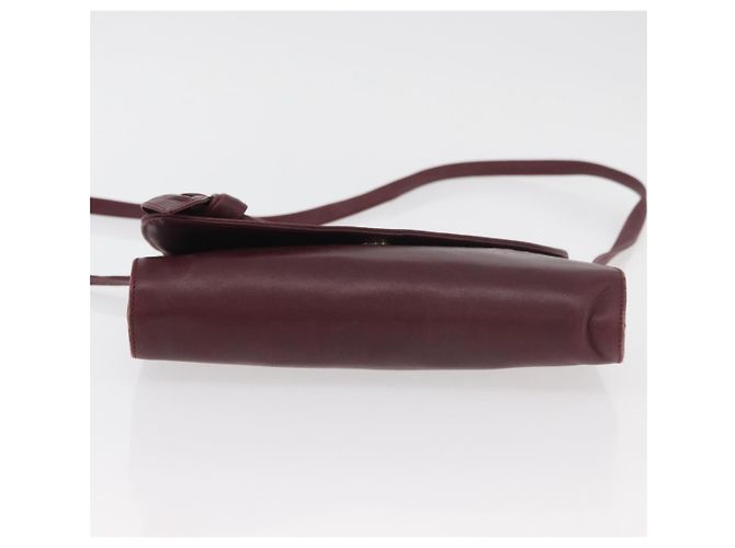 Borsa a Spalla in Pelle Bordeaux Valentino con Oro Auth bs34747 D'oro Bordò - vista 6