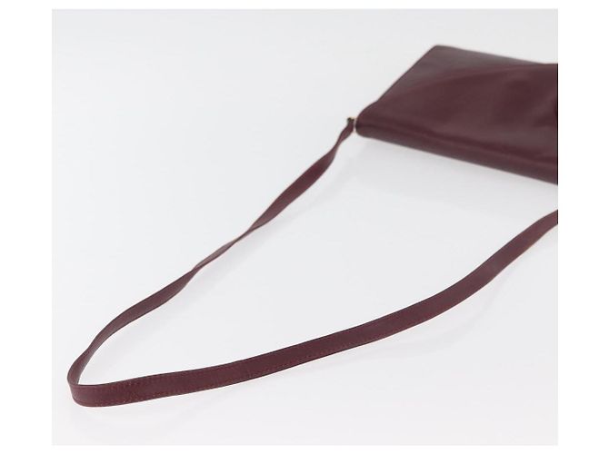 Borsa a Spalla in Pelle Bordeaux Valentino con Oro Auth bs34747 D'oro Bordò - vista 8