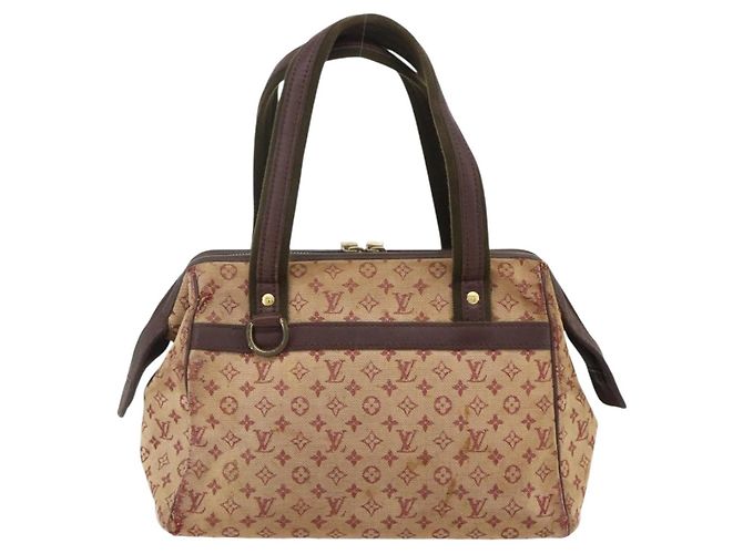 LOUIS VUITTON Monogram Mini Josephine PM Borsa a Mano Rossa M92216 LV Auth bs34631 Rosso - vista 13