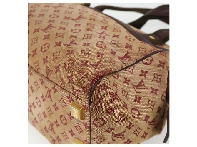 LOUIS VUITTON Monogram Mini Josephine PM Borsa a Mano Rossa M92216 LV Auth bs34631 Rosso - vista 16