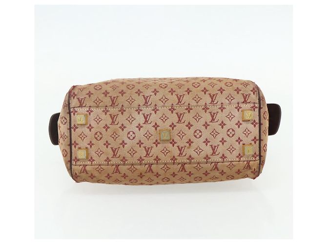 LOUIS VUITTON Monogram Mini Josephine PM Borsa a Mano Rossa M92216 LV Auth bs34631 Rosso - vista 5