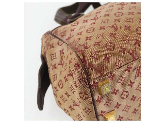 LOUIS VUITTON Monogram Mini Josephine PM Borsa a Mano Rossa M92216 LV Auth bs34631 Rosso - vista 9