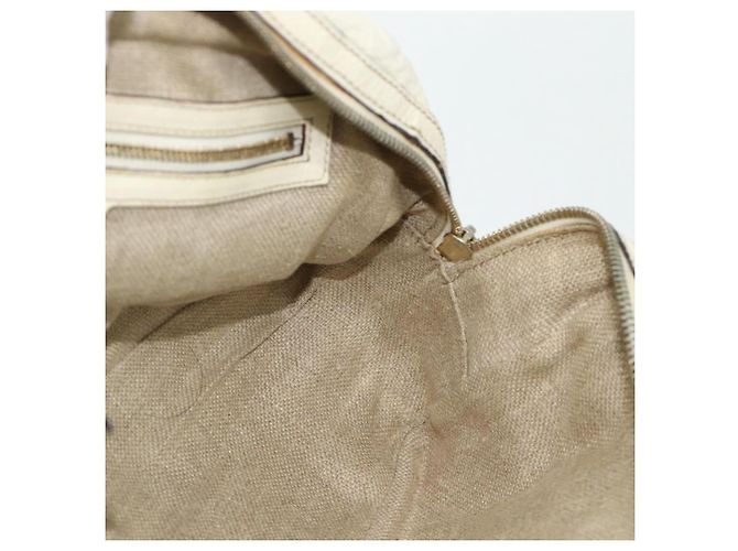 Borsa Boston in pelle Gucci Bamboo bianca e oro 154376 Auth ep14116 Bianco D'oro - vista 18