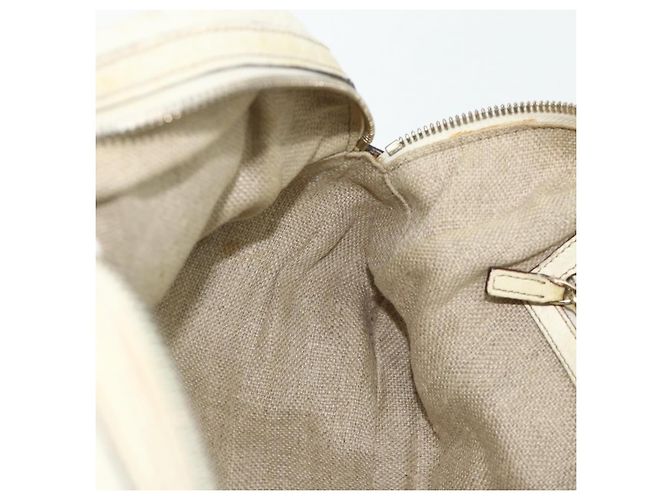 Borsa Boston in pelle Gucci Bamboo bianca e oro 154376 Auth ep14116 Bianco D'oro - vista 19