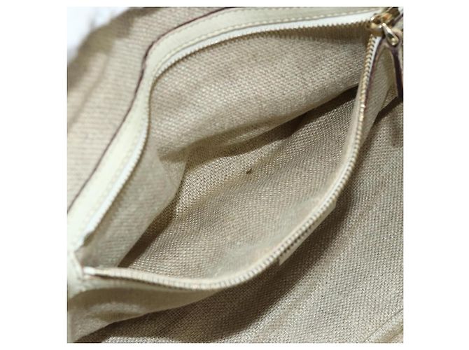 Borsa Boston in pelle Gucci Bamboo bianca e oro 154376 Auth ep14116 Bianco D'oro - vista 21