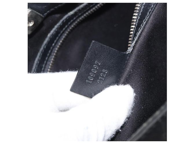 Borsa a Spalla GG Canvas Gucci Nera Argento 109097 Auth 175057 Nero - vista 12
