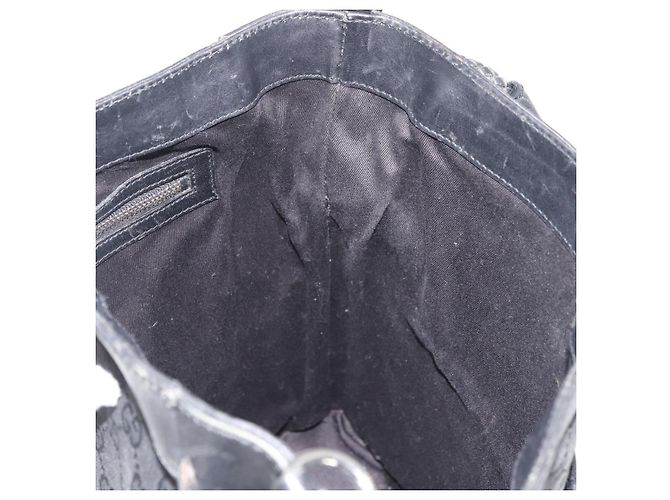 Borsa a Spalla GG Canvas Gucci Nera Argento 109097 Auth 175057 Nero - vista 19