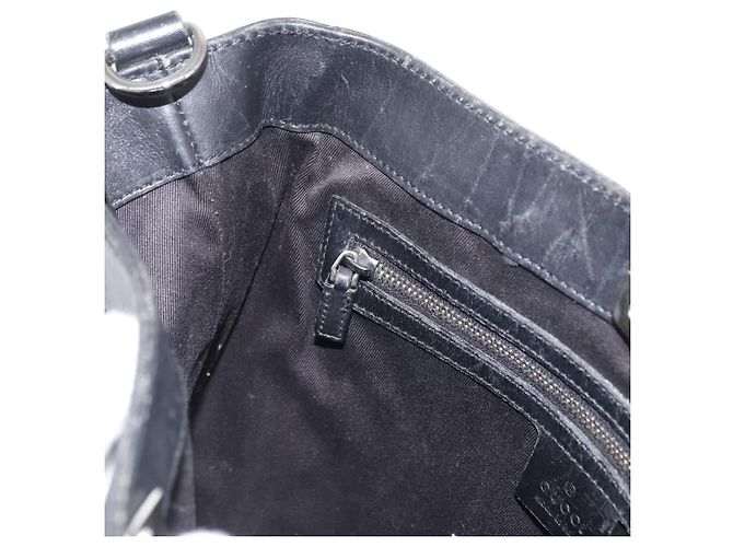 Borsa a Spalla GG Canvas Gucci Nera Argento 109097 Auth 175057 Nero - vista 21