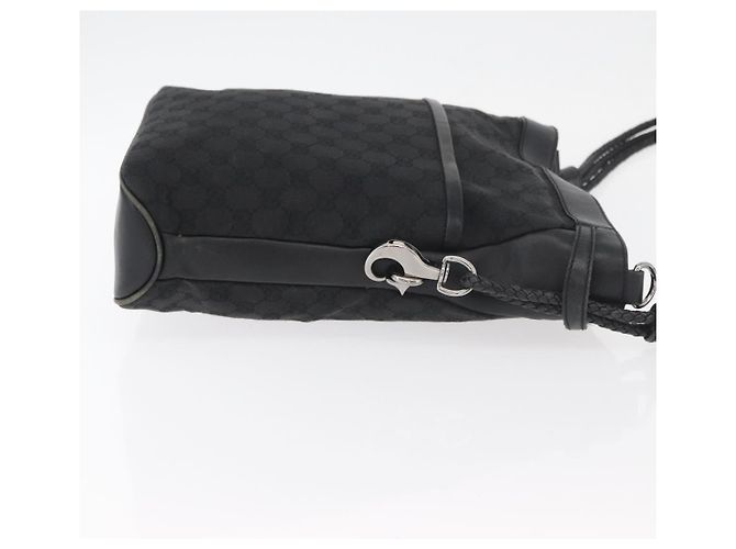Borsa a Spalla GG Canvas Gucci Nera Argento 109097 Auth 175057 Nero - vista 3