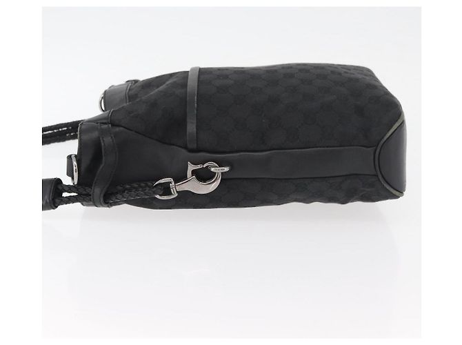 Borsa a Spalla GG Canvas Gucci Nera Argento 109097 Auth 175057 Nero - vista 4