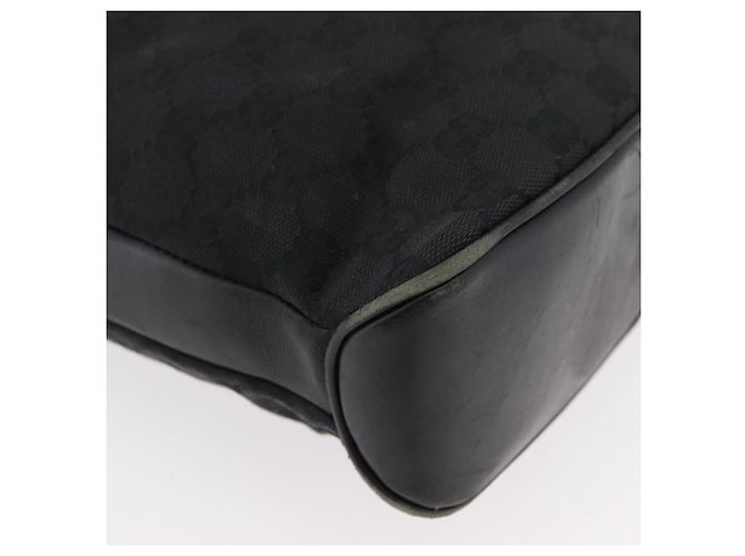 Borsa a Spalla GG Canvas Gucci Nera Argento 109097 Auth 175057 Nero - vista 8