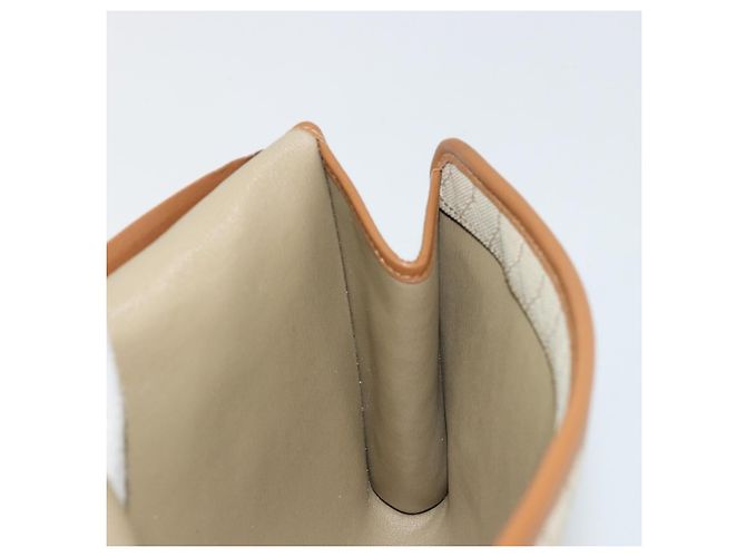 Borsa a spalla in tela a nido d'ape Christian Dior beige oro Auth 168850 - vista 25