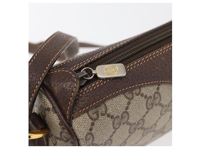 Borsa Sherry Line GG Supreme Web di GUCCI in PVC beige e oro 89 02 018 Auth 176741 D'oro - vista 10