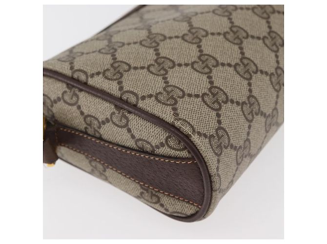 Borsa Sherry Line GG Supreme Web di GUCCI in PVC beige e oro 89 02 018 Auth 176741 D'oro - vista 15